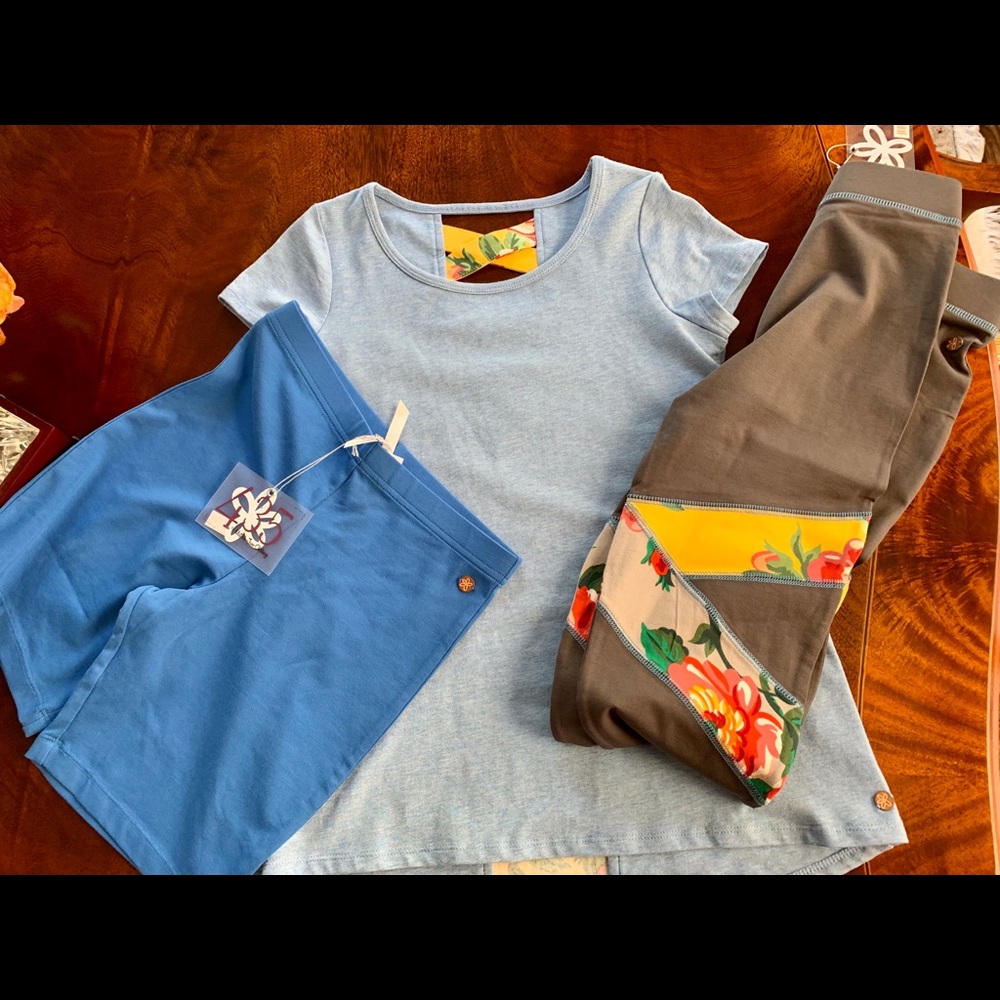 Matilda Jane Tunic/Leggings/Shorts set-10-12y